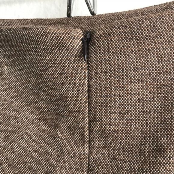 Luisa Beccaria Brown Tweed Wool Midi Skirt 44 / 8 US - Picture 5 of 8
